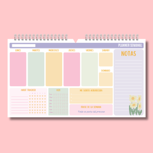 PLANNER SEMANAL - FLORES